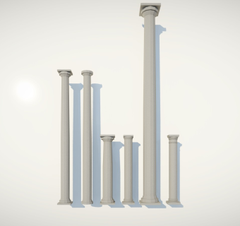 欧式 柱式 柱子集合 景观柱